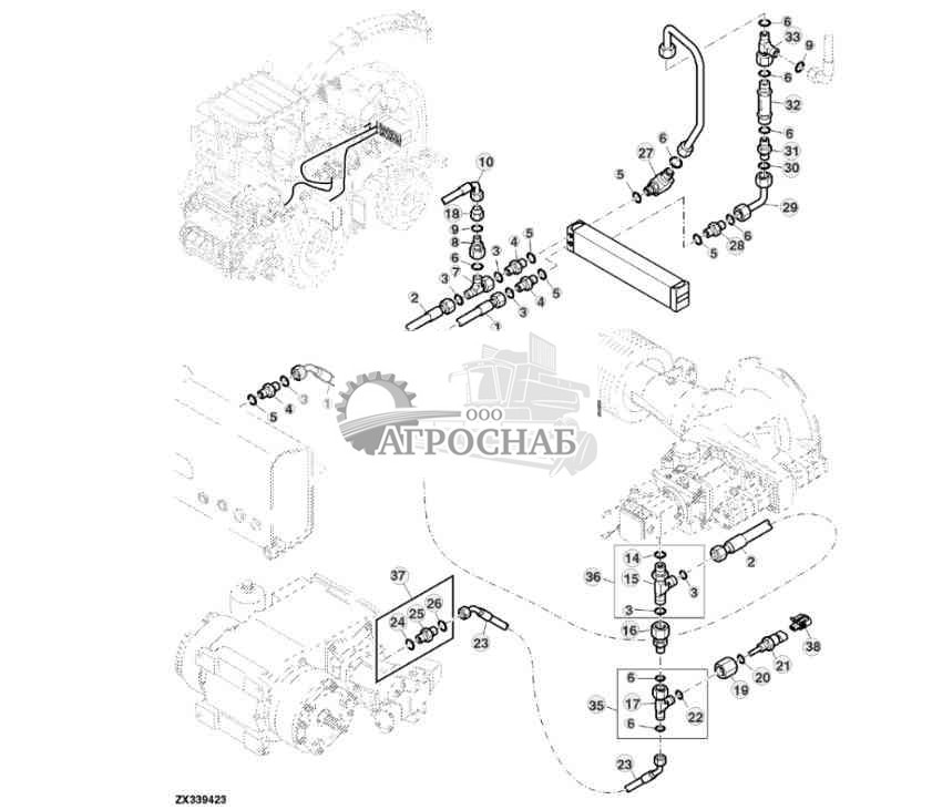 Маслоохладитель — шланги и возвратные линии 